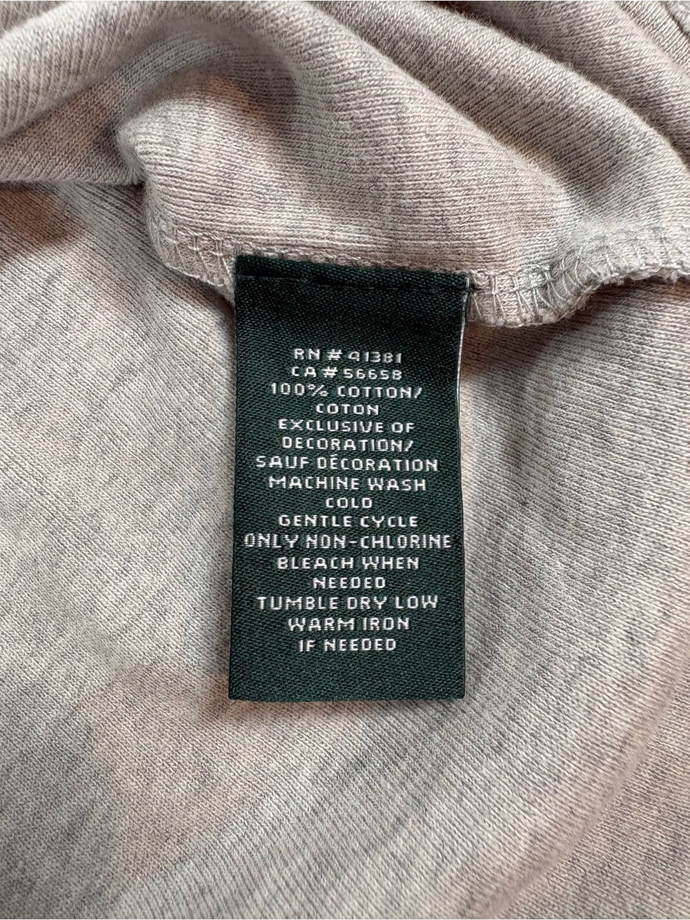 Lauren Ralph Lauren Gray Long Sleeve Tee XXL 100% Cotton - Picture 4 of 6